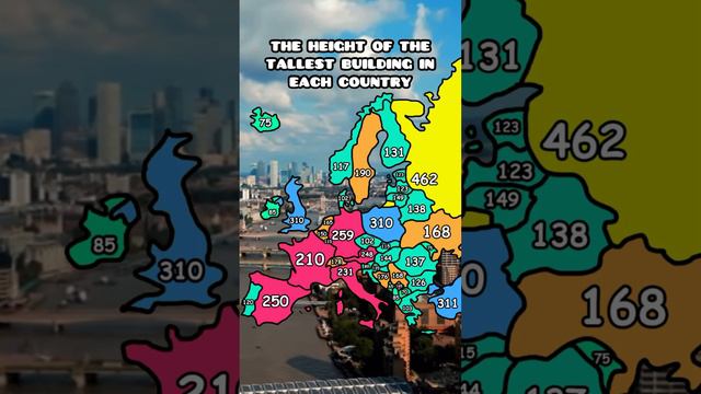 The height of the tallest building in each European country