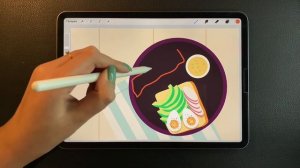 Как нарисовать еду легко ✦ РИСУЮ на АЙПАДЕ в Procreate ✦ How to draw food easily