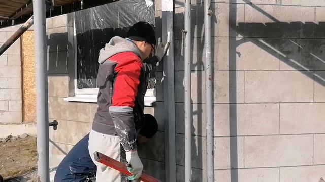 Фасад. Декоративная штукатурка по газобетону смотреть онлайн
