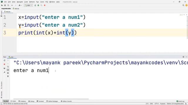 #13 INPUT FROM USER IN PYTHON || HOW TO TAKE USER INPUT IN PYTHON IN 5MINS!!