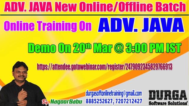 ADV. JAVA Online Training in DURGASOFT смотреть онлайн