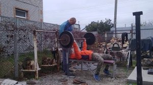 Жим штанги лёжа.Обратная пирамида.