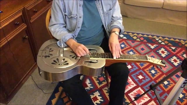 Moana Chimes played lap style on a Gretsch G9231 Resonator Guitar смотреть онлайн
