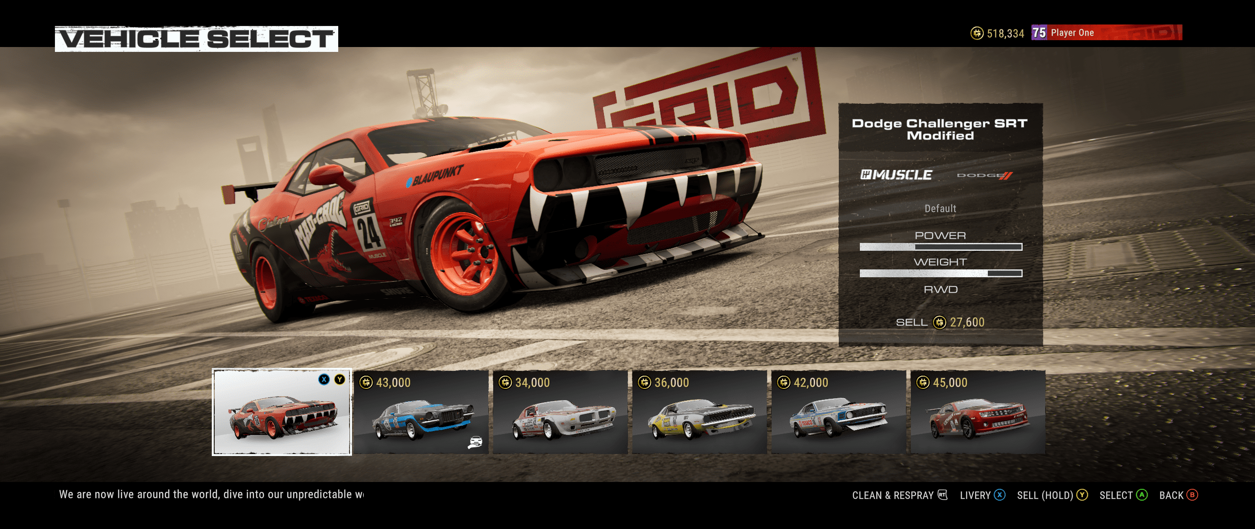 GRID (2019) - Dodge Challenger SRT Modified