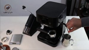 تبخير الحليب في ماكينة تحضير القهوة delonghi ec 235