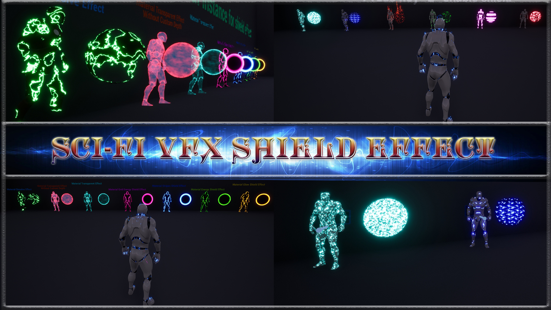Demo Sci-Fi VFX Shield. Unreal engine 4.26-5.1