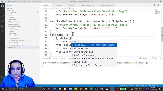 How to create Static File Server in Golang | How to access assets folder in Go | Dr Vipin Classes