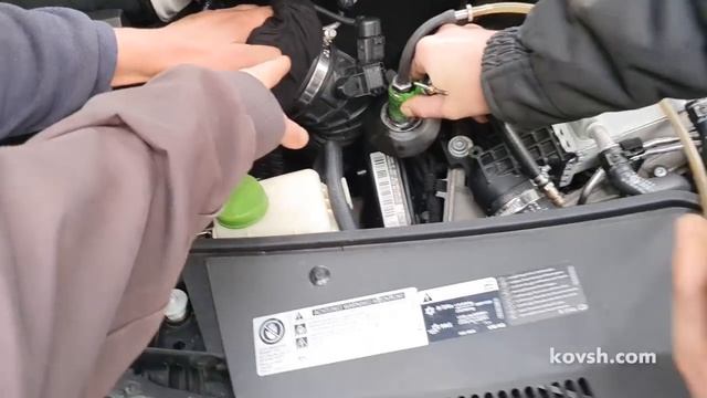 Проверка мембраны вентиляции картерных газов на примере VW Transporter T6 2.0d 2015 , CXHA смотреть онлайн