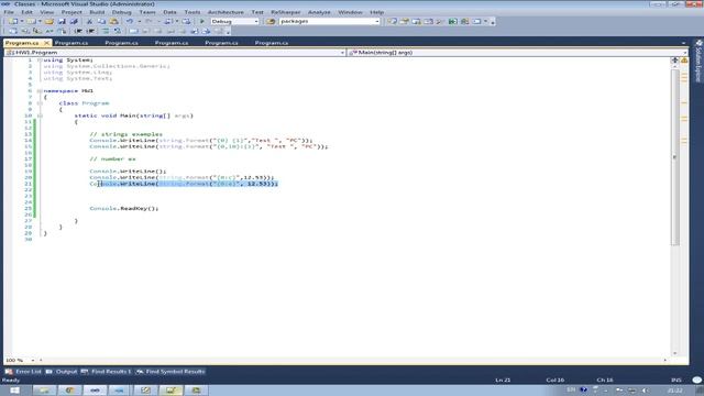 C# string.format() смотреть онлайн