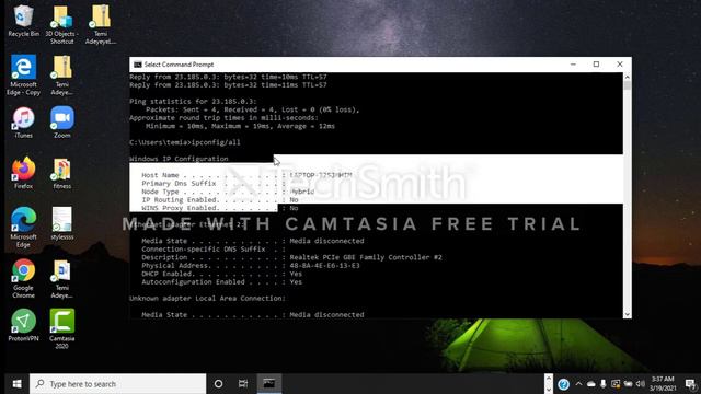How to Ping a website and How to find your IP address using Command Prompt смотреть онлайн