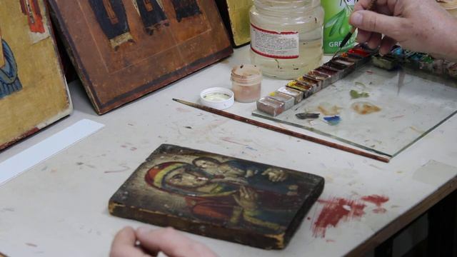 Мастер-класс "Тонировки при восстановлении красочного слоя иконы" часть 2 смотреть онлайн