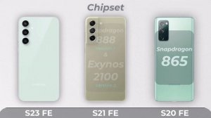 Samsung Galaxy S23 FE Vs Samsung Galaxy S21 FE Vs Samsung Galaxy S20 FE 5G