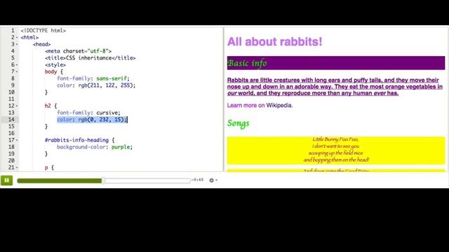 HTML5 and CSS3 Tutorial - CSS inheritance Верстка
