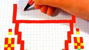 Как Рисовать логотип ЛИВЕРПУЛЯ по клеточкам / How to draw Logo Liverpool pixel art / Muaz Creative