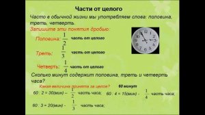 Нахождение части от целого. Математика 6 класс