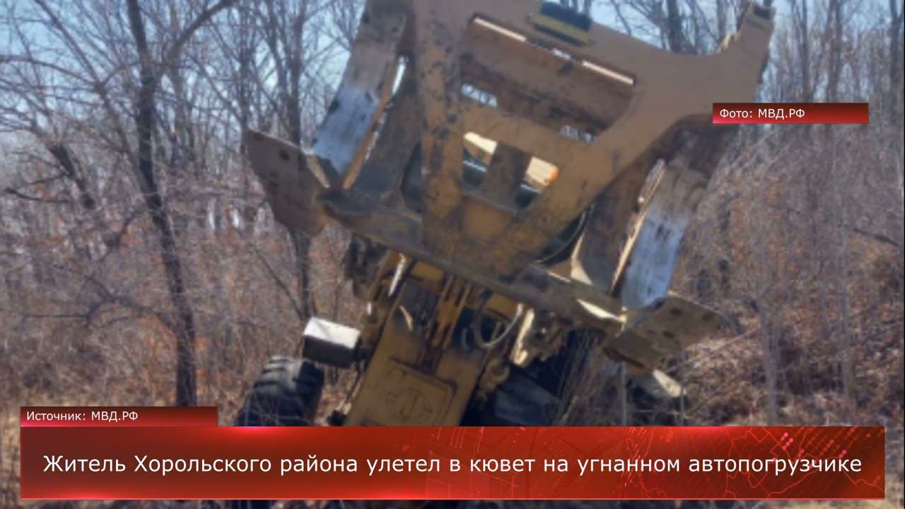 В Приморье сторож решил покататься на автопогрузчике и угодил в болото