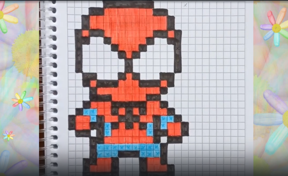 Человек Паук. Рисуем по клеткам смотреть онлайн