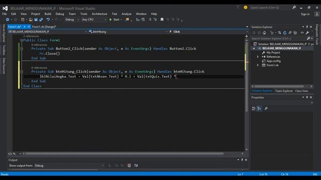 Cara Membuat Nilai Mahasiswa Menggunakan IF di Visual Studio 2015 (VB.NET) Lengkap Part 3 смотреть онлайн