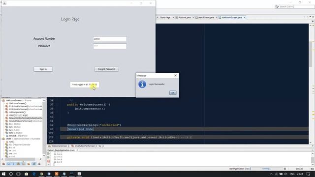Bank Application Project using SQL database accessed with java (DBMS)