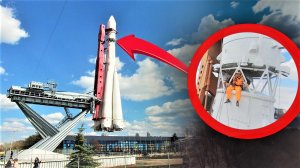 Ракета-носитель «Восток-1» Покраска металлоконструкций на высоте.
