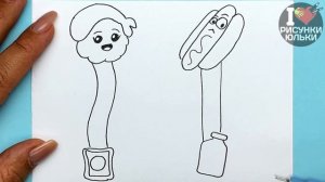 Как нарисовать Скрепыши 4 шаг за шагом | Рисунки Юльки Скрепыши 4 New