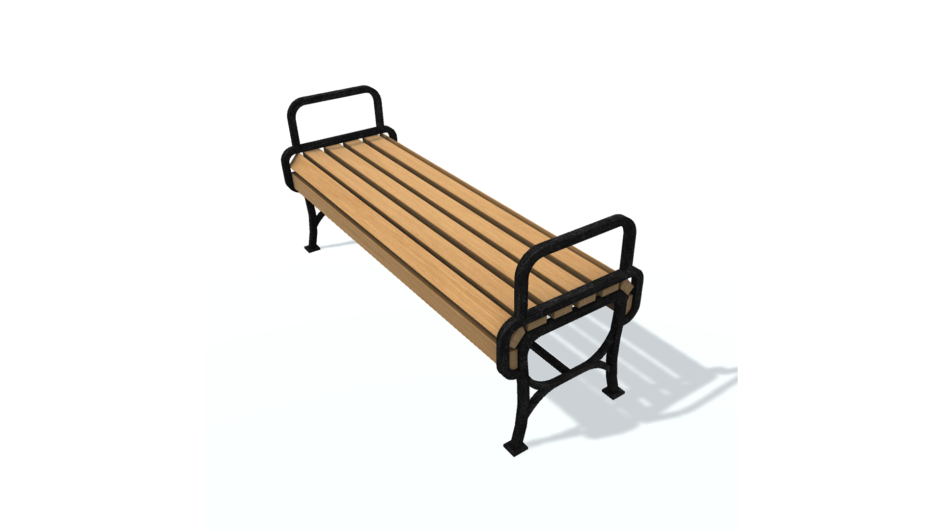 3D model.  Usual bench G. Скамейка.