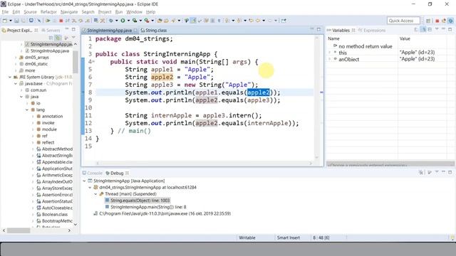 Java String - Why use String literals? - Interning Strings смотреть онлайн
