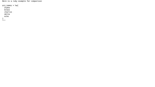 Code Review: Python array literal syntax sugar similar to Perl and Ruby (2 Solutions!!)