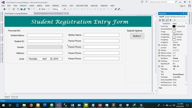 How to make Design Student Registration form in Visual Basic смотреть онлайн