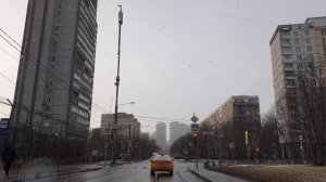 Москва. Кутузовский проспект - Нежинская ул. Утро. 24-е февраля.