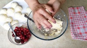 Прекрасный завтрак! Альтернатива сырникам. Гомбовцы с вишней.