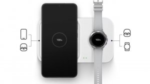 Распаковка и Обзор беспроводное зарядное устройство Samsung EP-P5400TWRGRU (2160р 4К)
