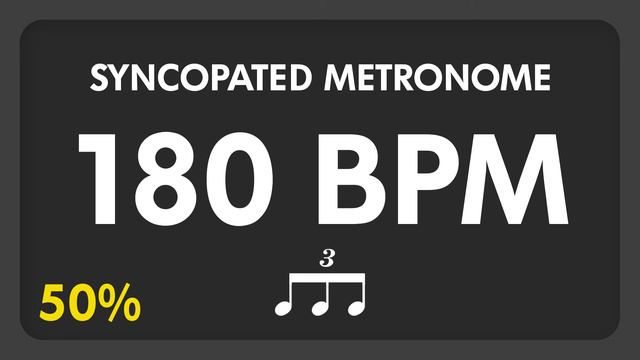 180 BPM - Syncopated Metronome - 8th Triplets (50%) смотреть онлайн