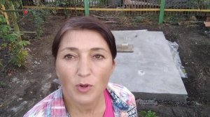 Бетонная плита под туалет.