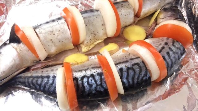 Скумбрия в Фольге с Хрустящей Картошкой Запеченная в Духовке.Потрясающий Ужин для Всей Семьи!