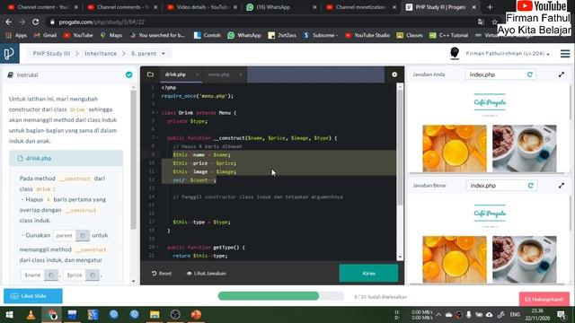 #47 Mengorganisir code dengan parent pada PHP смотреть онлайн