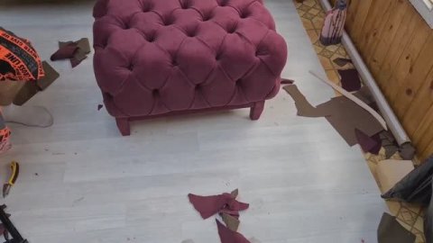 Делаем банкетку Elliott часть 2. Банкетка в каретной стяжке своими руками. Делаем банкетку для ног