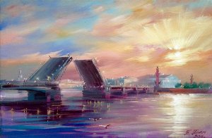 "С любовью к родному городу." Улицы, мосты и каналы Петербурга на картинах художника Бэгги Боем.