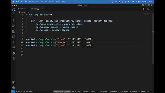 Python : Programmation orientée objet - Création de classes et d'objets смотреть онлайн