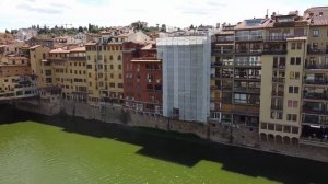 The Ponte Vecchio meaning "Old Bridge" Or Gold Bridge by Drone! - Florence Italy - ECTV