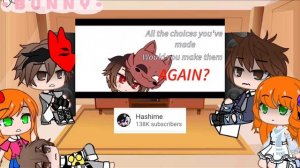 Gacha past afton family react to future afton family memes || • B U N N Y • ||