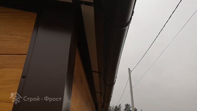 Обзор гаража. Ворота 5 метров, отделка под дерево. смотреть онлайн