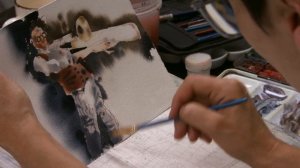 Добавляем фон к акварельному рисунку вместе с Мариной Дайковской.