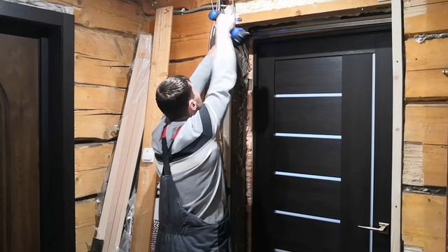 Подготовка дверного проема в бревенчатом доме для монтажа мдф доборов