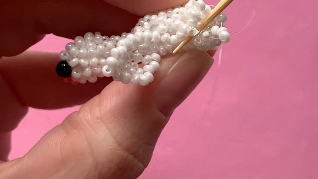 3 ч гусь обнимусь мини #амигурумиизбисера #amigurumi #beads #beading #хоббі #хобби