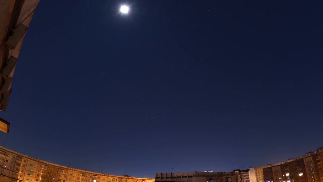 2160p 4K. Созвездие ОРИОН и ЛУНА. Constellation ORION and MOON #TimeLapse #RelaxVideo #GoProHERO10