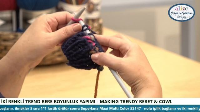 Trend Bere Boyunluk Yapımı - Making Trendy Beret  Cowl