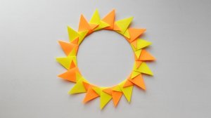 Оригами солнце из бумаги
