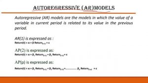 ARIMA model in time series