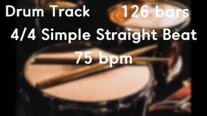 75 bpm 4/4 Simple Straight Beat Drum Track